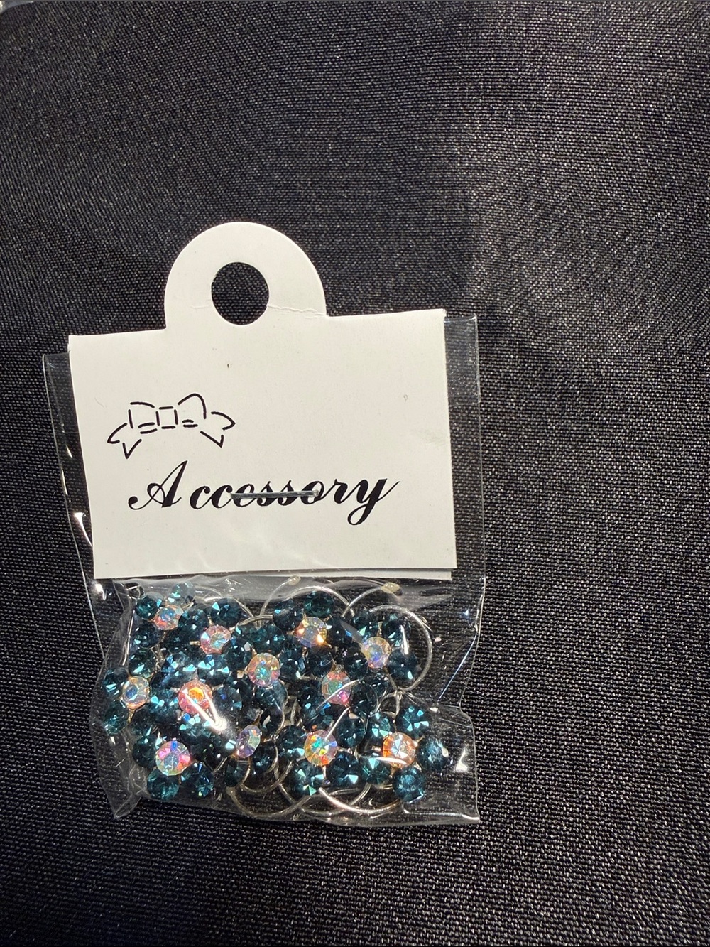 Sparkling Rhinestone Hair Clips - Silver Tone - Picture 2 of 3